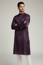 Mens's Wine Kurta Pajama Set