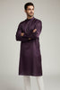 Veshbhoshaa Mens's Wine Kurta Pajama Set