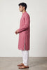 Veshbhoshaa Men's Pink Printed Kurta Set