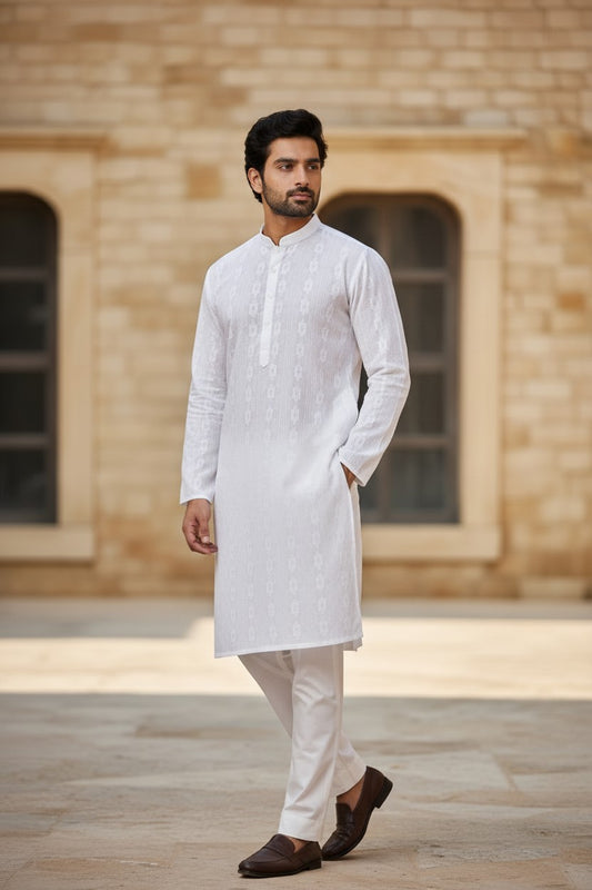 Cotton Men's Kurta Pajama Set