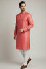 Veshbhoshaa Men's Red Kurta Pajama Set