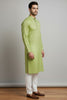 Veshbhoshaa Mens's Green Printed Kurta Pajama Set