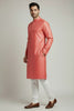 Veshbhoshaa Men's Red Kurta Pajama Set