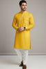 Veshbhoshaa Men's Yellow Design Kurta Pajama Set