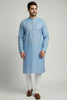 Veshbhoshaa Mens's Blue Kurta Pajama Set
