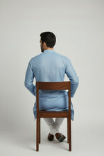 Mens's Blue Kurta Pajama Set