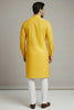 Veshbhoshaa Men's Yellow Design Kurta Pajama Set