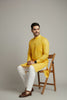 Veshbhoshaa Men's Yellow Kurta Pajama Set