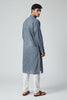 Men's Navy Blue Printed Kurta Pajama Set