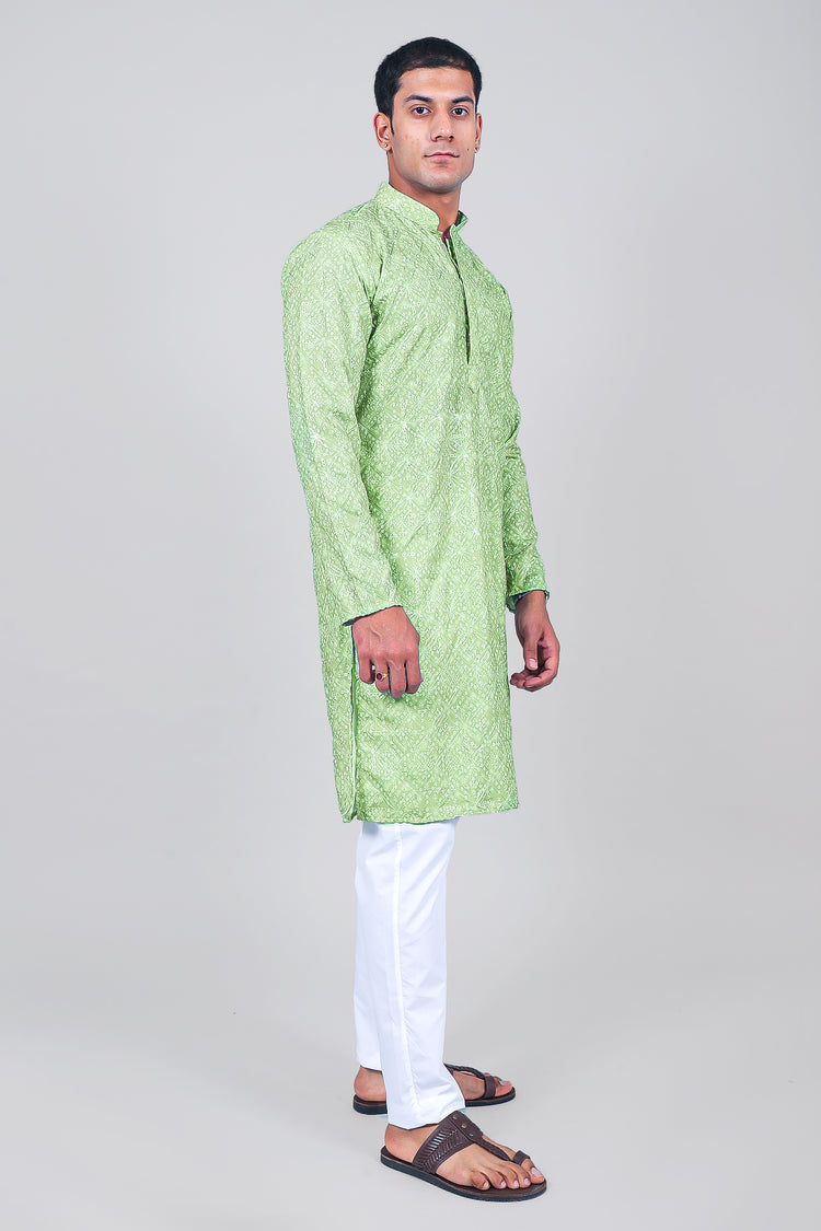 Bluesaanchi: Effortlessly Stylish Green Kurta Sets for Men