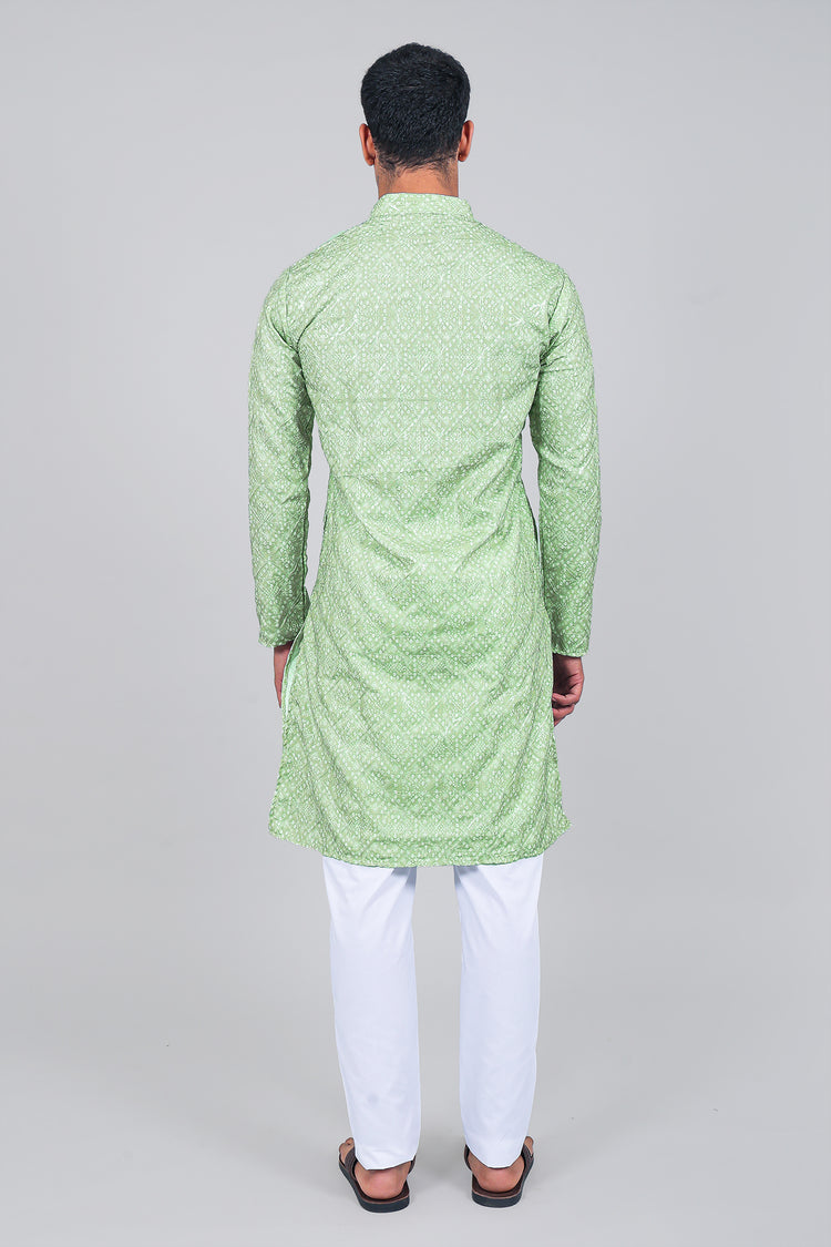 "Bluesaanchi: Effortlessly Stylish - Green Kurta Sets for Men"