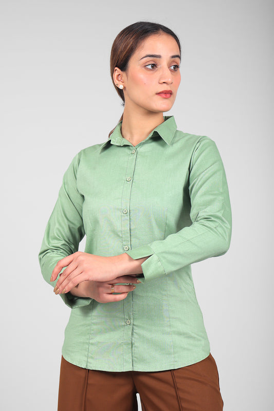 BLUEBIRD WOMEN'S LIGHT GREEN SHIRT