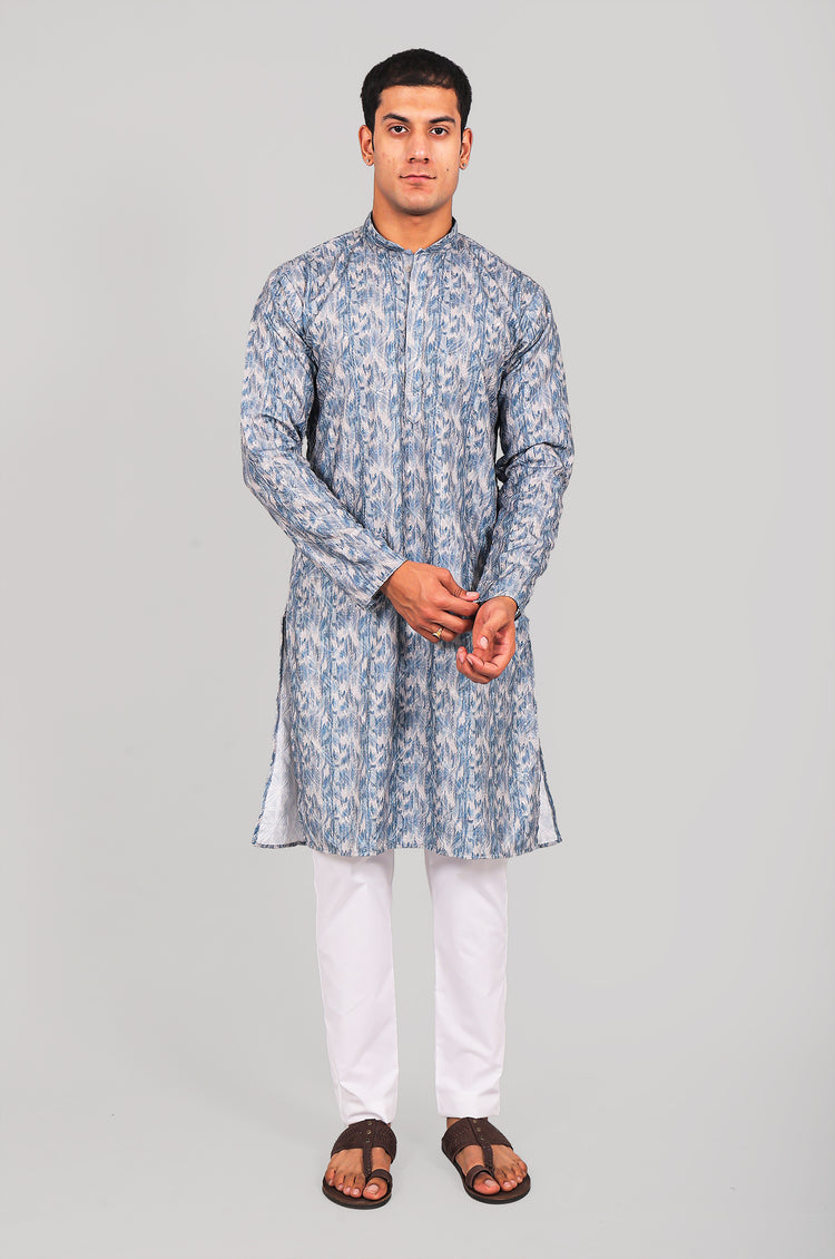 "Bluesaanchi: Effortlessly Stylish - Blue Kurta Sets for Men"