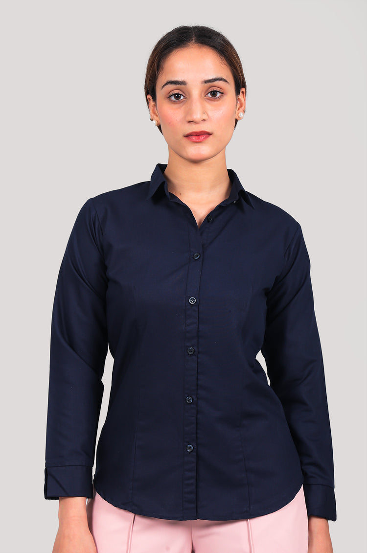 BLUEBIRD WOMEN'S NAVY BLUE SHIRT