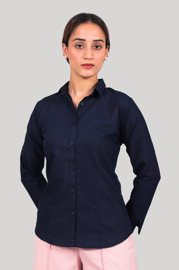 BLUEBIRD WOMEN'S NAVY BLUE SHIRT