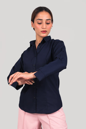 BLUEBIRD WOMEN'S NAVY BLUE SHIRT