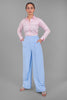 BLUEBIRD WOMEN'S SKY BLUE BELL BOTTOM TROUSER