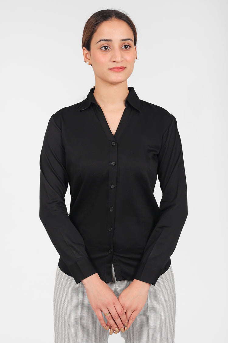 BLUEBIRD WOMEN'S BLACK SHIRT