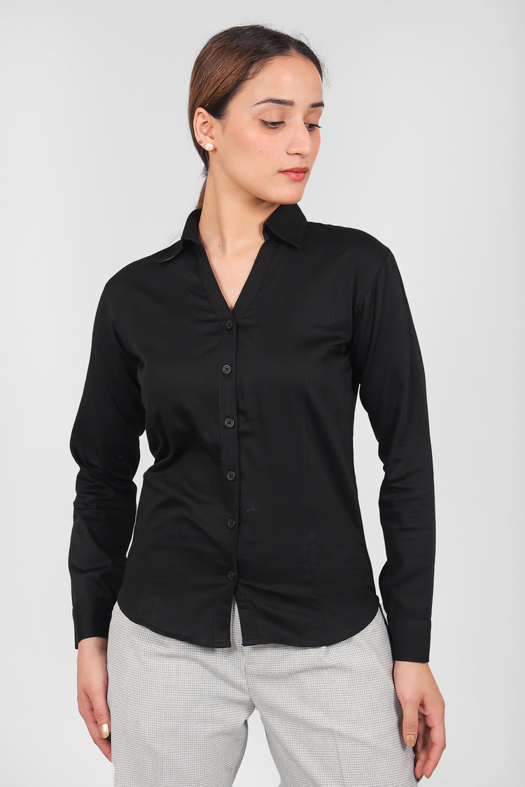 BLUEBIRD WOMEN'S BLACK SHIRT