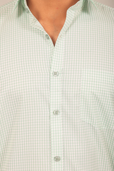 BLUEBIRD MEN'S LIGHT GREEN CHECK SHIRT