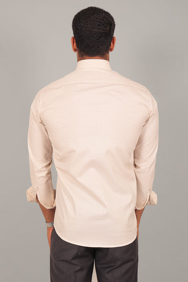 BLUEBIRD MEN'S LIGHT BROWN CHECK SHIRT