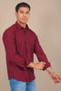 BLUEBIRD MEN'S MAROON KNITTED PLAIN SHIRT