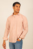 BLUEBIRD MEN'S BABY PINK KNITTED PLAIN SHIRT