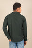 BLUEBIRD MEN'S DARK GREEN KNITTED PLAIN SHIRT
