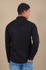 BLUEBIRD MEN'S BLACK KNITTED PLAIN SHIRT