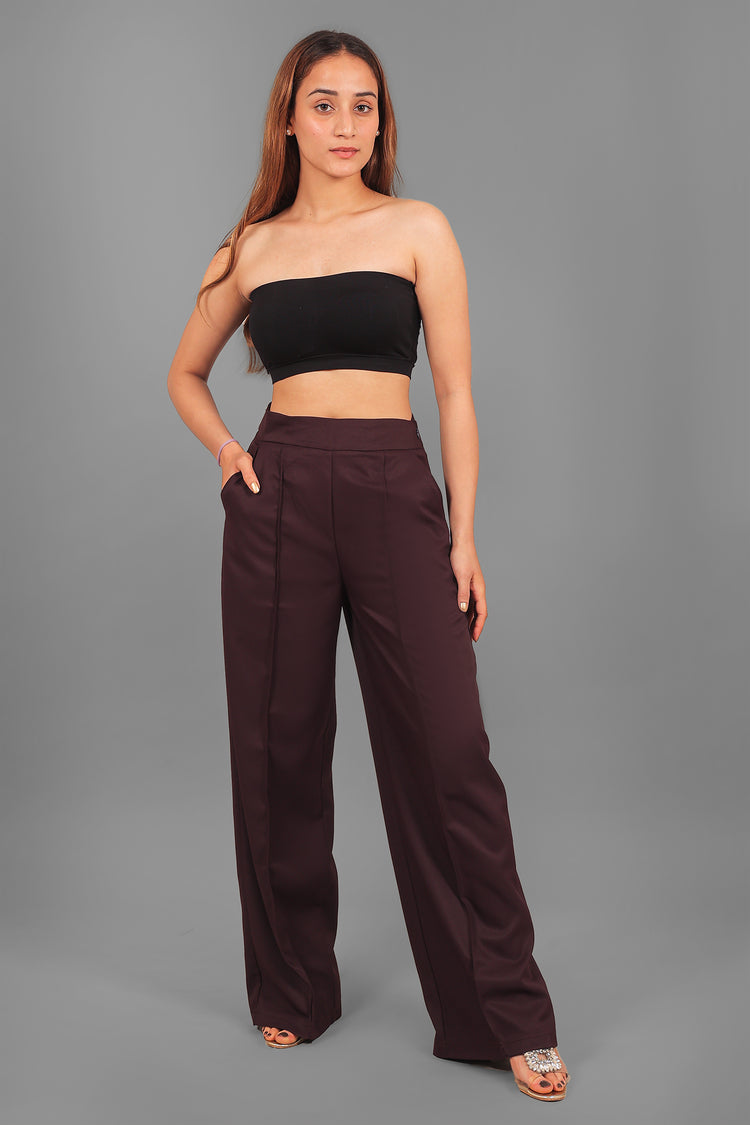 BLUEBIRD WOMEN'S WINE BELL BOTTOM TROUSER