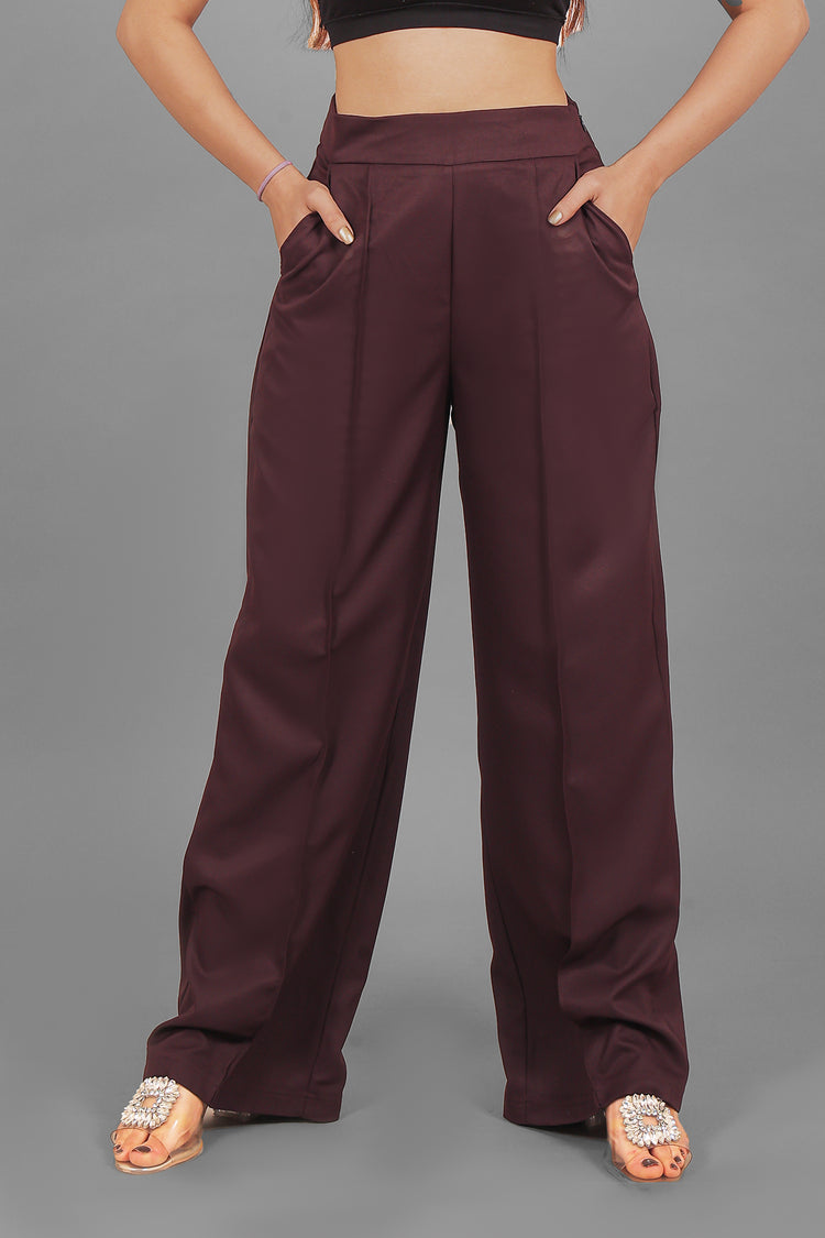 BLUEBIRD WOMEN'S WINE BELL BOTTOM TROUSER