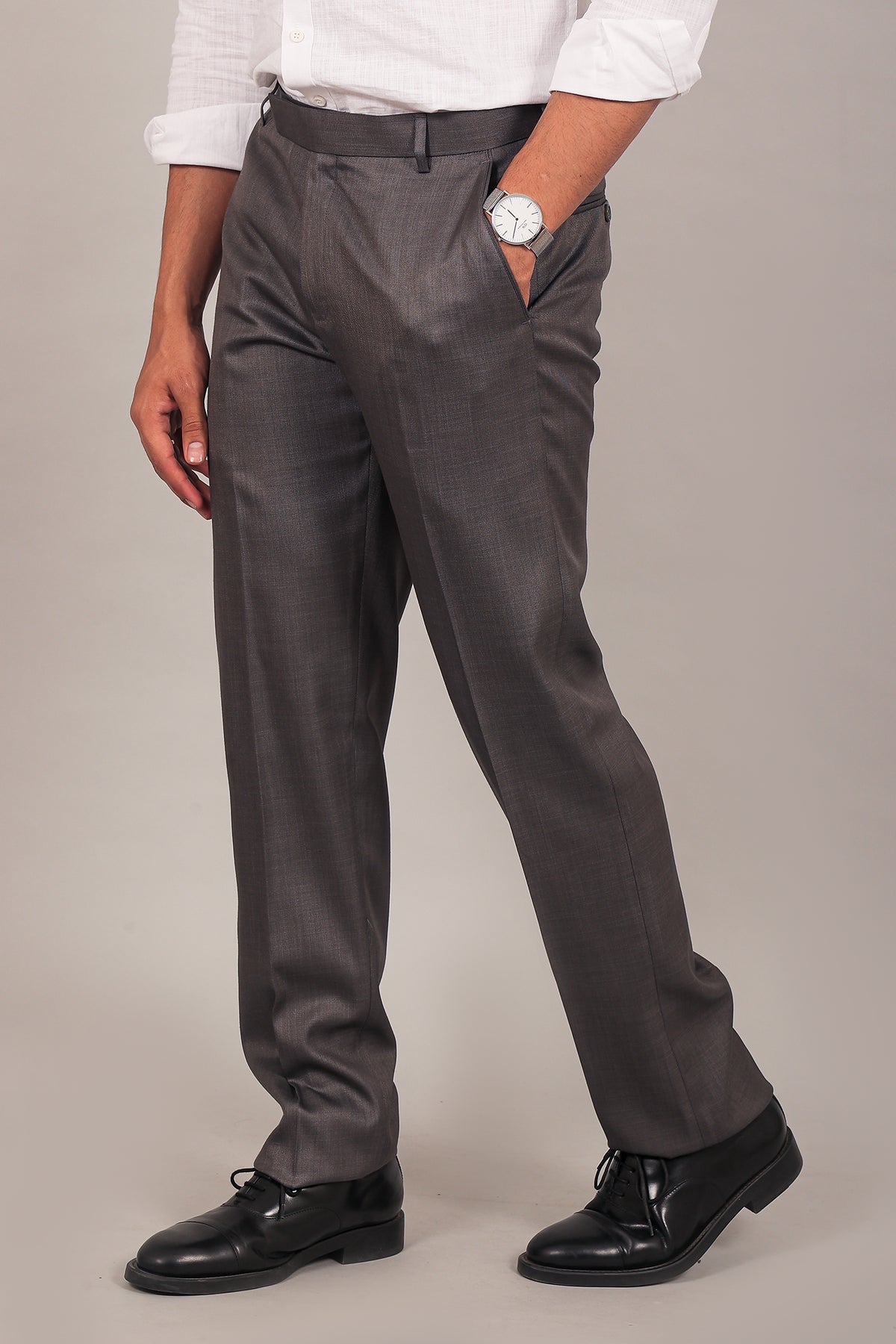 BLUEBIRD MEN'S DARK GREY FORMAL TROUSER