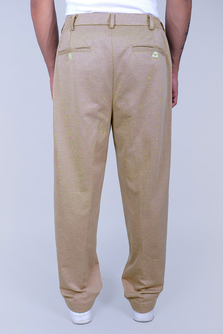 Bluebird Korean Pleated Pant Beige Color