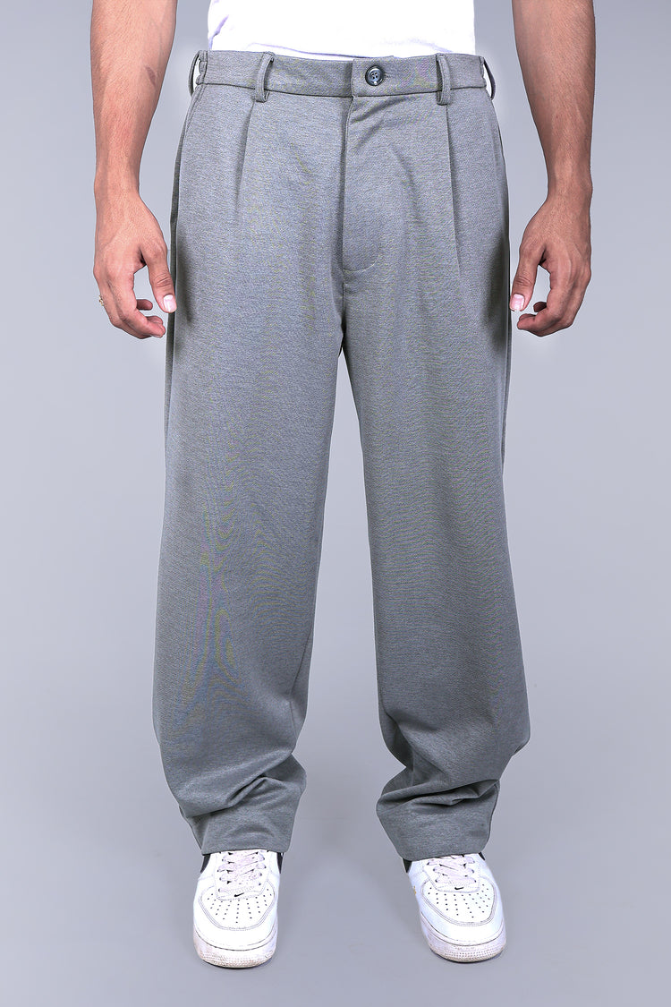 Bluebird Korean Pleated Pant Grey Color