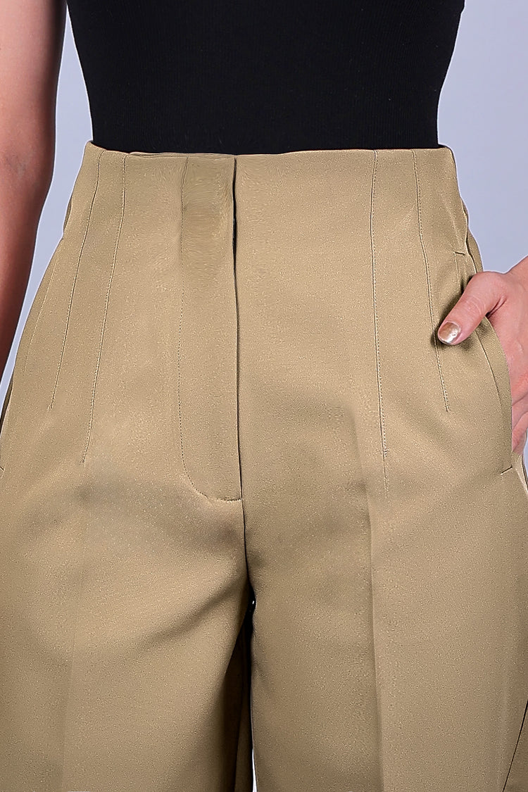 Bluebird Women's High-Waist Light Brown Trouser