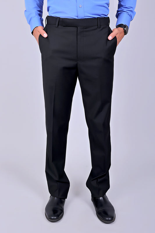 Bluebird Men's Black Stretch Band Trousers