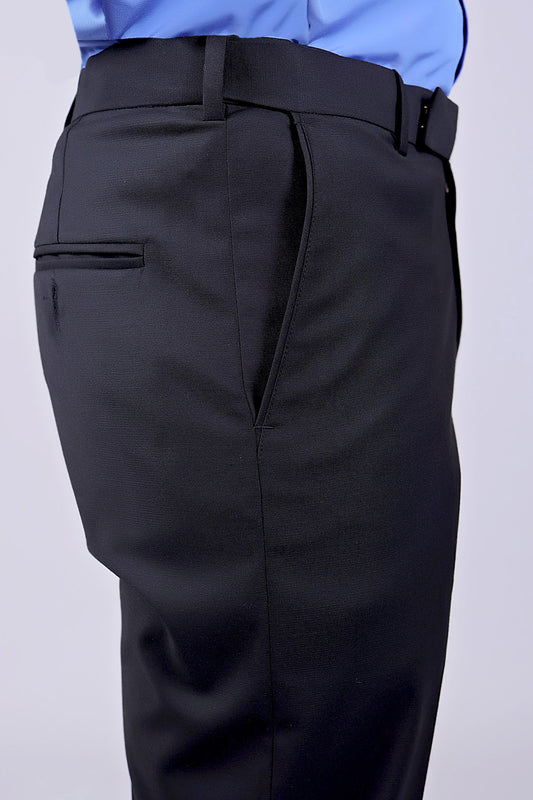 Bluebird Men's Black Stretch Band Trousers