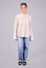 BLUEBIRD Women's Beige Linen Shirt