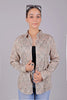 Bluebird Women's Brown Printed Satin Shirt