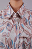 Bluebird Women's White Peach Printed Satin Shirt