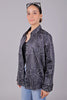 Bluebird Women's Black Printed Satin Shirt