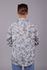 Bluebird Women's White Leaf Printed Satin Shirt