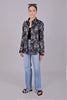 Bluebird Women's Black Floral Print Satin Shirt