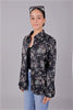 Bluebird Women's Black Floral Print Satin Shirt