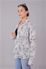 Bluebird Women's White Floral Print Satin Shirt