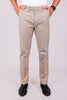 BLUEBIRD MEN'S LIGHT BROWN LYCRA LINEN FORMAL TROUSER