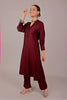 Bluesaanchi Women's Maroon Kurti With Trouser Pajama Set