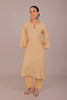 Bluesaanchi Women's Beige Kurti Pajama Set