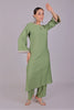 Bluesaanchi Women's Light Green Kurti Pajama Set