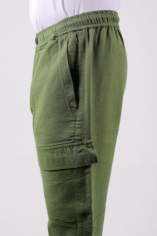 Bluebird Men's Cotton Cargo Pant Loose Fit Green